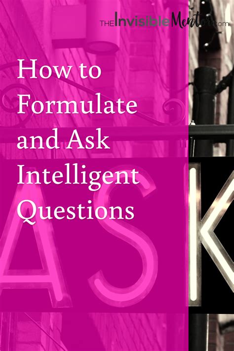formulate   intelligent questions