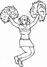 Cheer Cheerleading Draw Coloring Pages Bows Colo sketch template