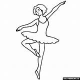 Ballerina Ballet Coloring Pages Dancer Thecolor Dance Color Clipart Dancers Gif Clip Sheets Silhouette sketch template