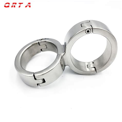 Qrta Stainless Steel Handcuffs For Sex Oval Type Bondage Lock Bdsm