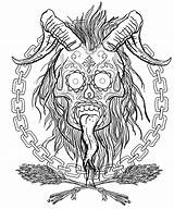 Coloring Pages Krampus Halloween Adults Hard Adult Scales Justice Dead Color Colouring Yule Paper Sketch Printable Drawing Getcolorings Devil Christmas sketch template