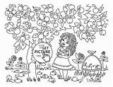 Coloring Fruit Tree Pages Apple Kids Fruits Printable Wuppsy Drawings Getcolorings Color Girl sketch template