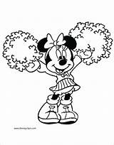 Minnie Mouse Coloring Pages Cheerleader Color Valentine Disney Getcolorings Printable Book Auswählen Pinnwand Print sketch template