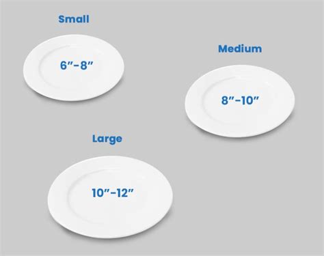 dinner plate size standard measurements designing idea