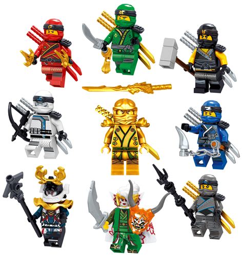 Lego Ninjago Minifigures Sets Zane Cole Nya Kai Jay Golden