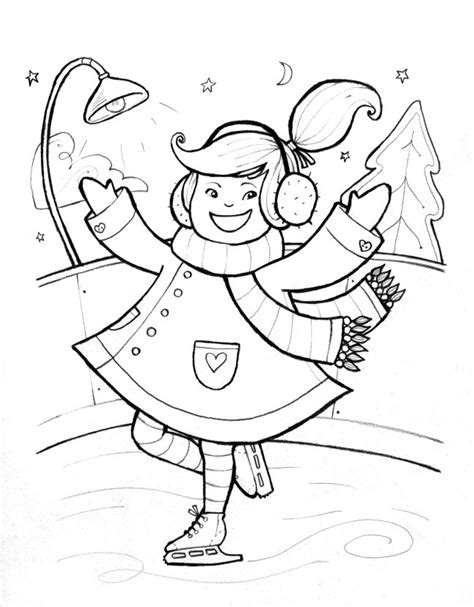 winter coloring pages  girls clip art library