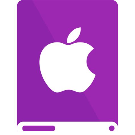 apple drive purple white icon