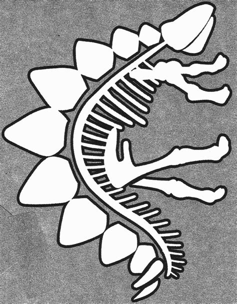printable dinosaur skeleton template  coloring pages
