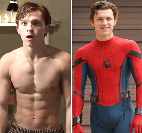tom holland shirtless photo gallery with spider man costume pics