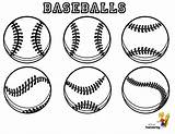 Coloring Sports Ball Boys Kids Baseball Pages Printables Book Base Colouring Balls Bats Easy sketch template
