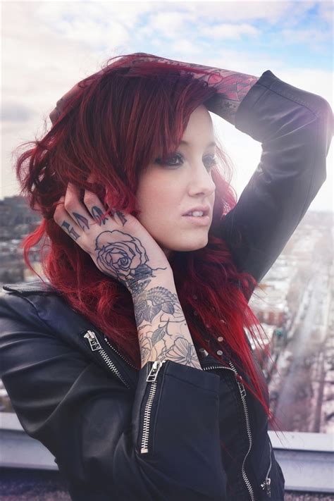 Tattoo Girl Wallpaper Iphone Red Hair Tattoos Girl Iphone 4 Girl