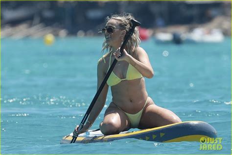 Little Mix S Perrie Edwards Rocks Hot Yellow Bikini In Ibiza With