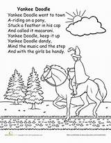 Yankee Doodle Worksheets Music Worksheet Kindergarten Nursery Preschool Rhymes Teaching Education Kids Songs Song Sheet Pages Crafts Color Choose Board sketch template