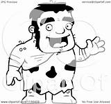 Caveman Stalky Character Cartoon Coloring Waving Clipart Thoman Cory Outlined Vector 2021 sketch template