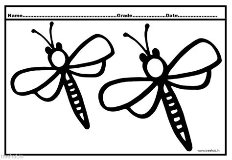 cute dragonfly coloring pages
