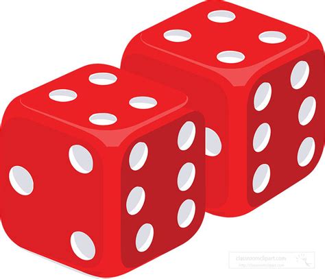 objects clipart  red dice