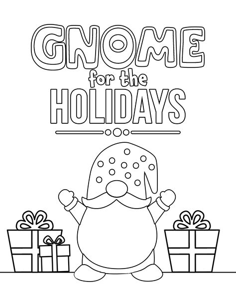gnome printable coloring page