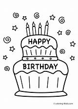 Birthday Coloring Pages 4th Happy Getcolorings Party Color sketch template