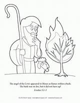 Burning Coloring Moses Bush Clipart Library Clip sketch template