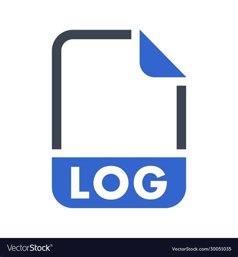 log file format icon royalty  vector image