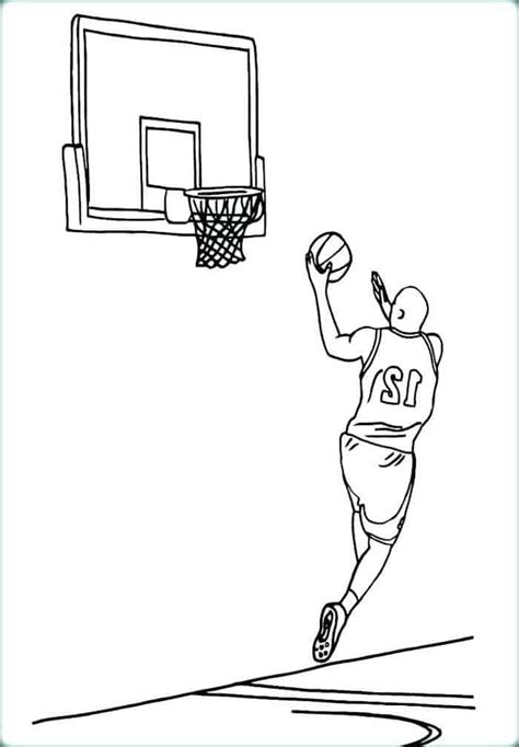 basketball court coloring pages