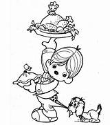 Turkey Thanksgiving Dinner Coloring Drawing Pages Canada Kid Preparing Family Lifting Little Print Head Netart Getdrawings Kids Color Getcolorings Search sketch template