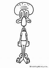 Squidward Tentacles Drawingnow Coloringhome sketch template