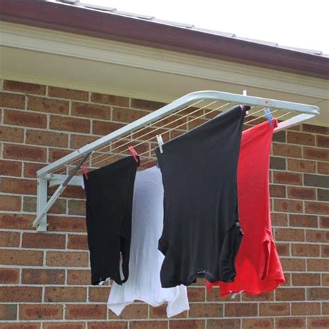 white folding wall mounted clothes  clothes hoist  balcony laundry
