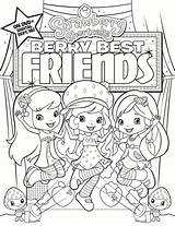 Coloring Shortcake Strawberry Pages Fun Girls Print sketch template