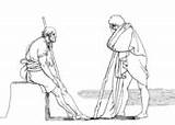 Odysseus Coloring Conversing Eumaeus Drunk Polyphemus Gets sketch template