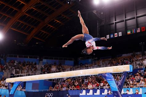 simone biles balance beam final in tokyo goat s greatest gymnastics