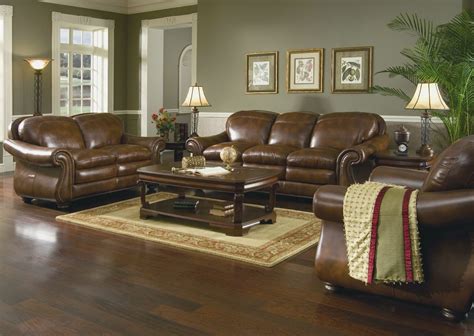 living room decor brown leather couch randolph indoor  outdoor design