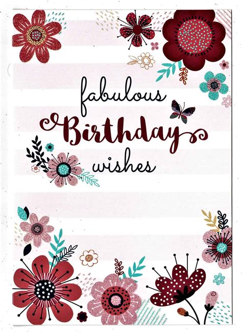 fabulous birthday wishes general female birthday card  love