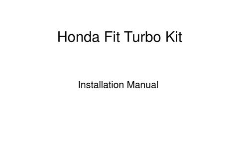 honda fit turbo kit powerpoint    id