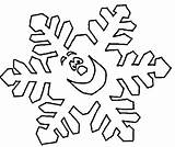 Snowflake Coloring Pages Kids Snowflakes Printable Drawing Cartoon Template Print Cute Clipart Color Preschoolers Sheet Snow Clip Smile Simple Printables sketch template