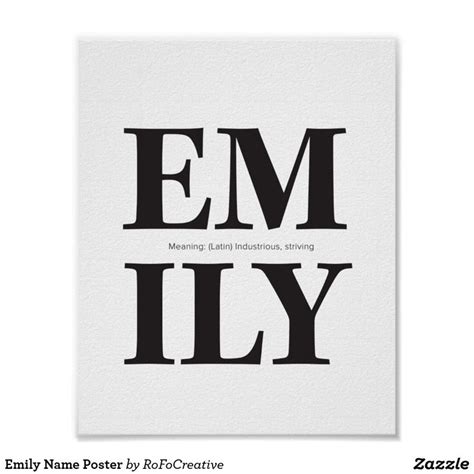 emily  poster zazzle  coloring pages emily  names