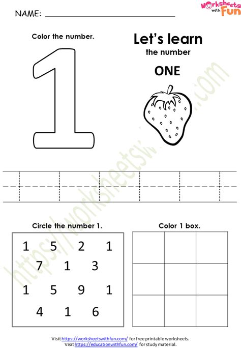 mathematics preschool number  worksheet wwf