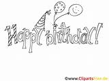 Geburtstag Verjaardag Gelukkige Clipartsfree Buon sketch template