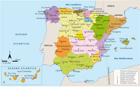 mapa politico de espana  rellenar