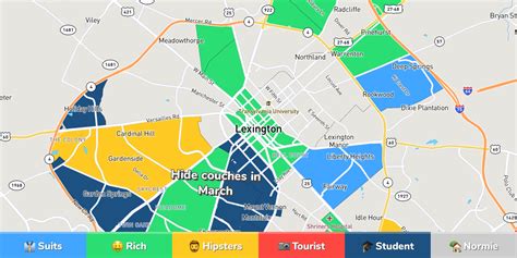lexington neighborhood map