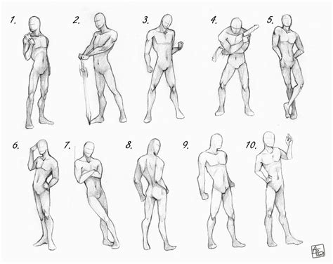 Male Poses Chart By Aomori On Deviantart On We Heart It