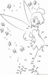 Tinkerbell Dot Dots Connect Printable Worksheets Shiny Connectthedots101 Worksheet Kids Mermaid Printables Coloring Pages Tinker Bell sketch template