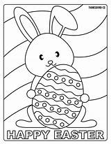Easter Coloring Pages Spring Chick Printable Bunny Kids Egg sketch template