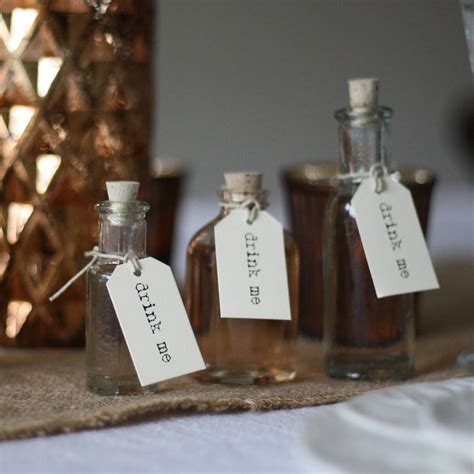 Mini Glass Bottles With Cork Stopper By The Wedding Of My