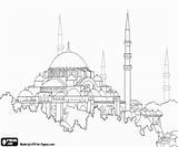 Hagia Sophia Istanbul Sofia Kleurplaten Constantinopla Bezienswaardigheden Monumenten Turkije Sainte sketch template