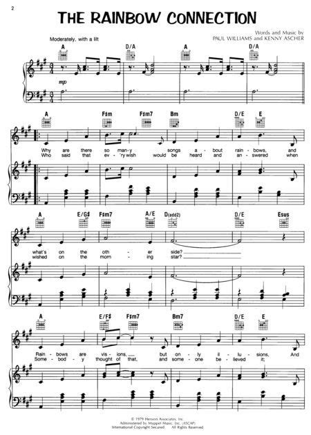 the lovers the dreamers and me in 2019 rainbow connection music sheet music