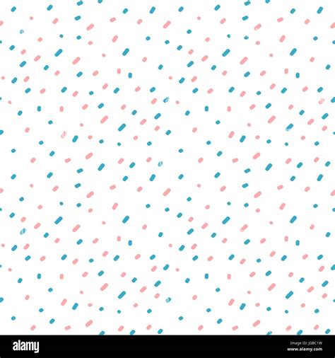 cute pink blue confetti  white background seamless vector pattern