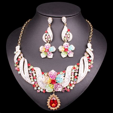 new fashion indian bridal jewelry sets wedding costume necklace