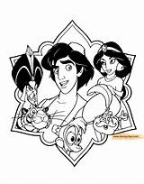 Aladdin Coloring Pages Jasmine Disneyclips Abu Others Funstuff sketch template