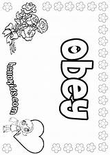 Coloring Obey Pages Sheets Children Parents Color Obedience Sheet Name Girls Kids Printable Crafts Bible Clipart School Sunday Activities Hellokids sketch template